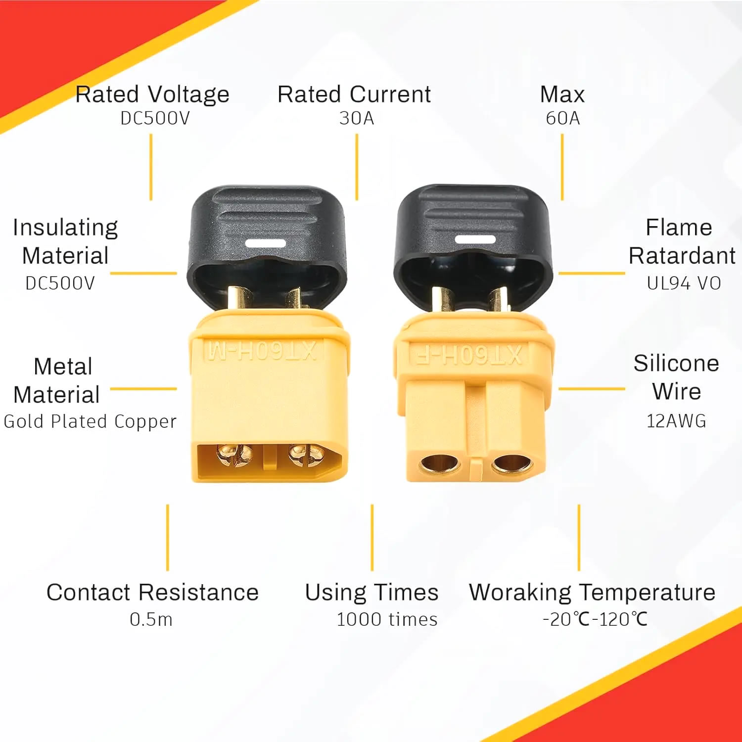 XT60 Connector Plug with Sheat - đánh giá và giá Drone Battery Adapter