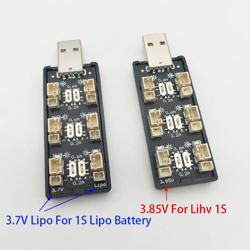 6CH USB 1S LiPo/LiHv 3.7V/4.2V - đánh giá và giá Drone Battery Adapter